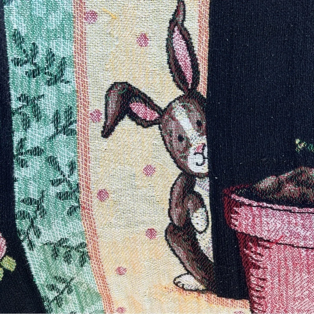 Mary Engelbreit Waiting For Spring Woven Tapestry Throw Fringe Gardening 47x62